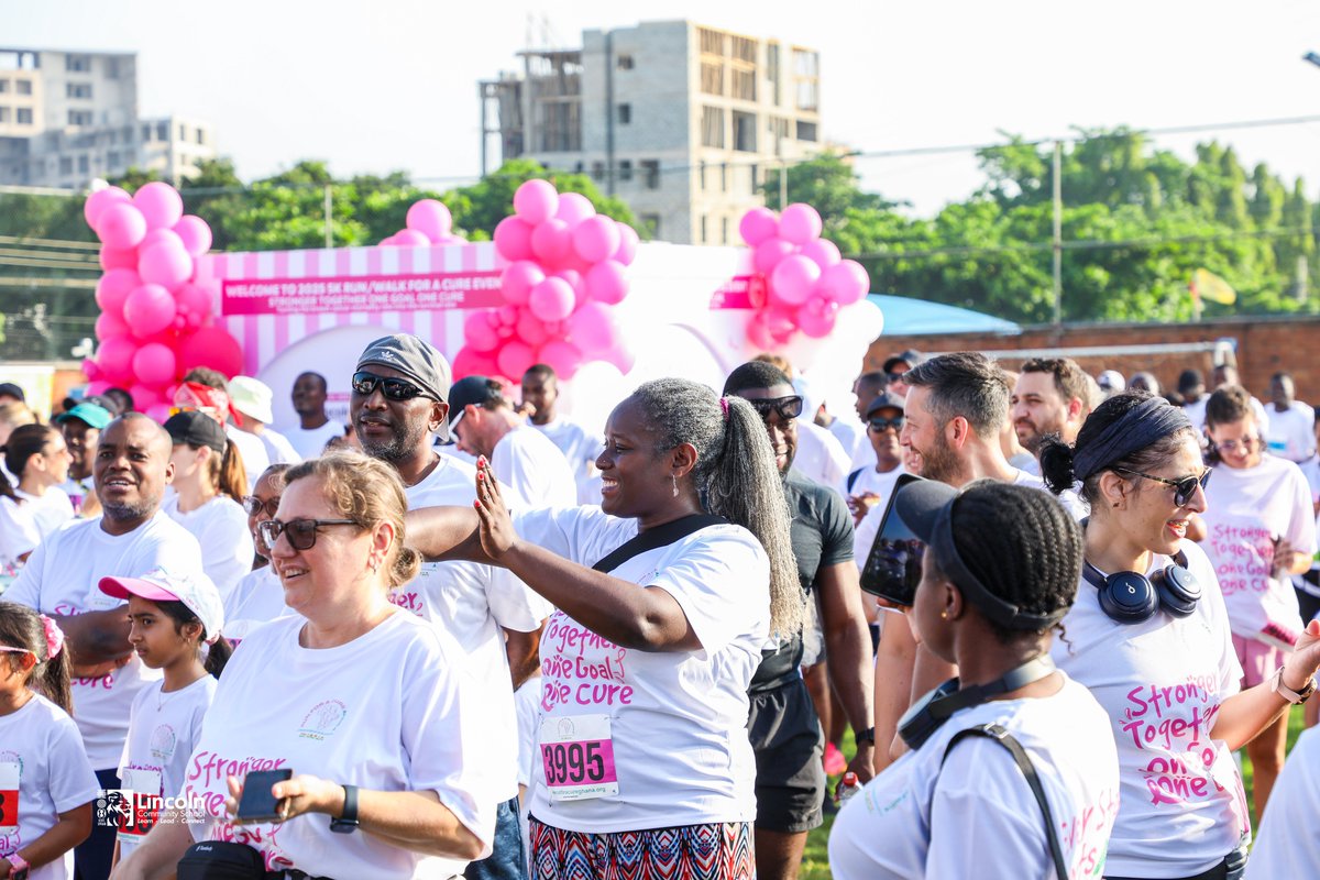 LCSGhana's tweet photo. PHOTOS 📸: What an incredible day at the Run for a Cure 5K! Take a look at these amazing moments we captured on camera, from our enthusiastic runners to the smiles of everyone present. Every step we took was a step towards hope and a future without breast cancer. #RunForACure https://t.co/mcQf3lD7e5