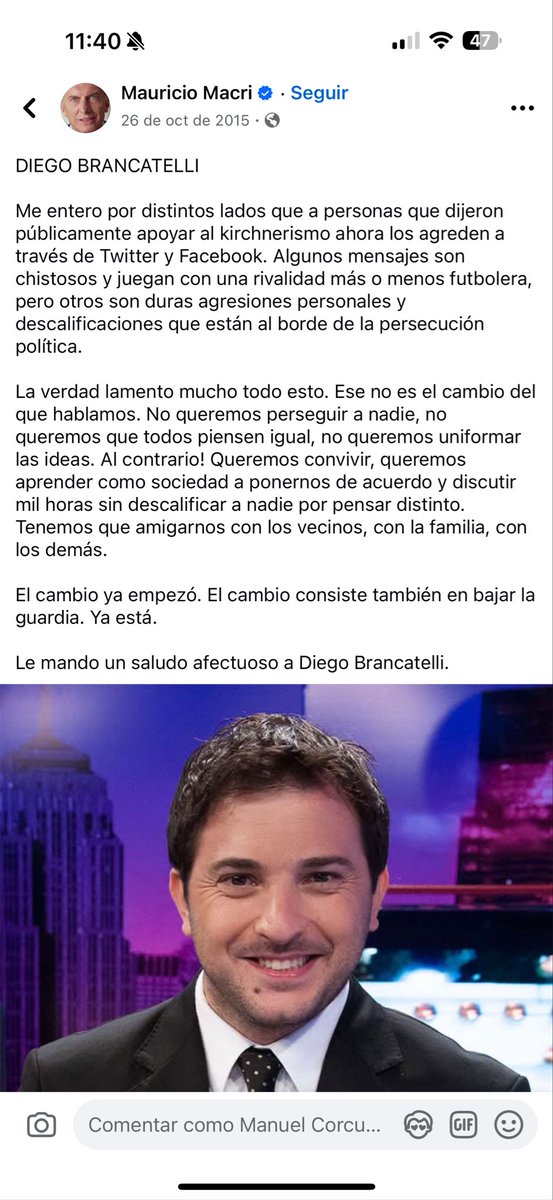 manucorcuera's tweet photo. Impensado en 2025.
Al electorado no parecen atraerles declaraciones que inviten a un centro republicano que permita una sana convivencia democrática.
Más nos gusta el berreta nuestro que descalifica del modo más berreta posible a todos ellos, quienes son, sabemos, todos berretas. https://t.co/dfXZNVZDw7
