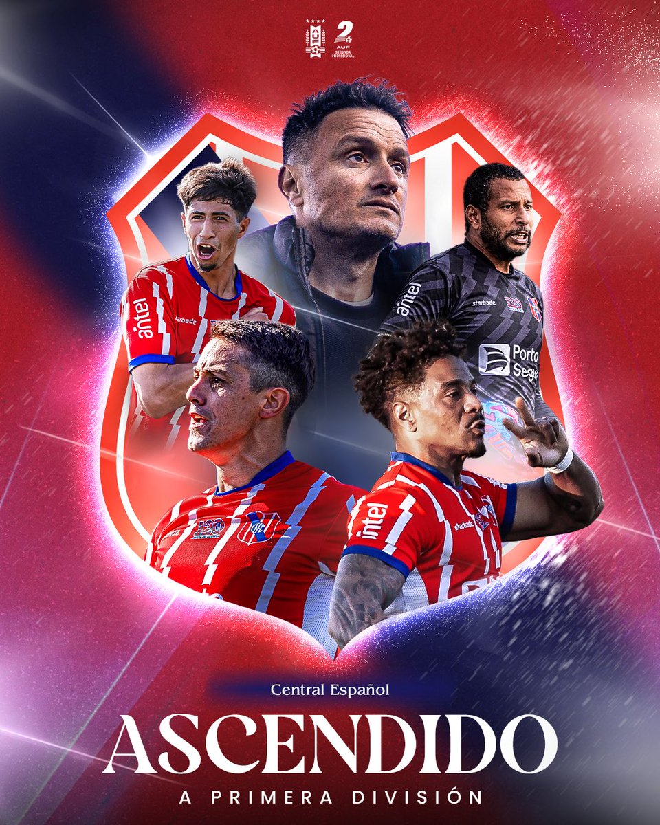 🔝 𝗗𝗘 𝗣𝗥𝗜𝗠𝗘𝗥𝗔

Central Español obtuvo el ascenso a la <a href="/LigaAUF/">Liga AUF Uruguaya</a>.

¡Felicitaciones! 👏🏻 

#CaminoAlAscenso