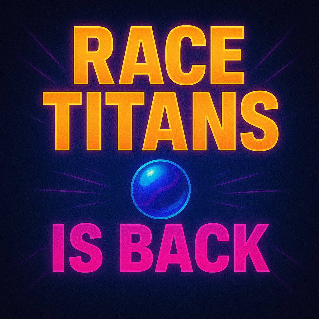 🎯 RACE TITANS IS BACK! 🎯
The marbles are rolling, the chaos is brewing, and the takes are dangerously hot. 🌶️🔥
Join <a href="/EricEricEricOG/">Eric3X</a>  &amp; <a href="/Baffles78/">🐳 Baffles78.eth</a> live on Twitch for laughs, prizes, and pure weekend madness! 🏁⚡

🎥 twitch.tv/racetitans
🕛 Today at Noon EST