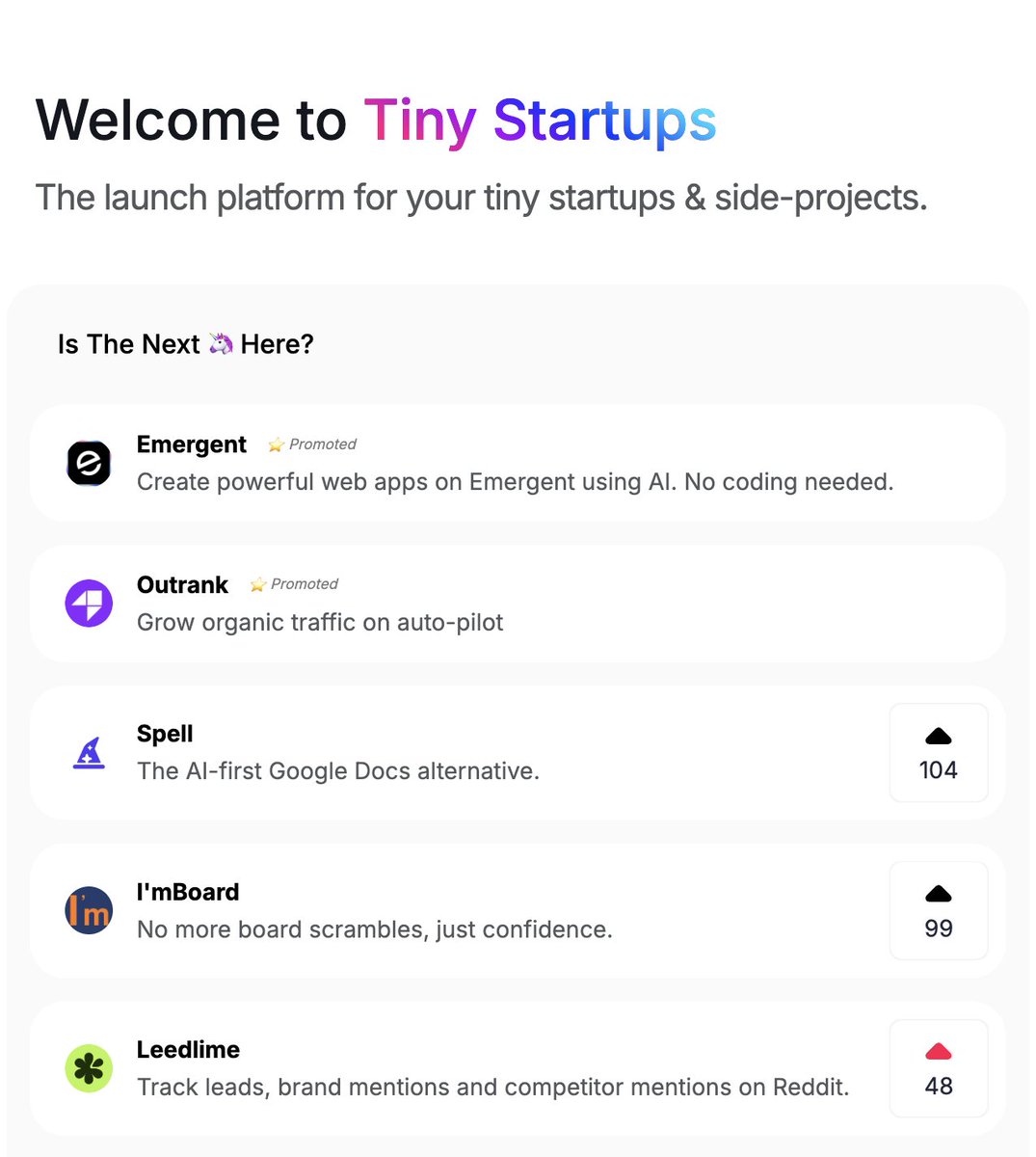 today is the final day of the launch window on <a href="/tinystartupscom/">Tiny Startups</a>

can <a href="/leedlimeHQ/">Leedlime</a> get just 2 more upvotes to reach the big 50?

every upvote counts

thanks so much for your support!