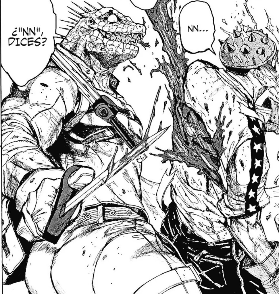 GgddGddNeon's tweet photo. Cómo me re mamaba ver estos paneles al principio del manga hubiera sido cagadisimo ver kaimán soltando el perro cada que peleaba Jajajajajjajaja 

#dorohedoro https://t.co/2ruuQTCLVi