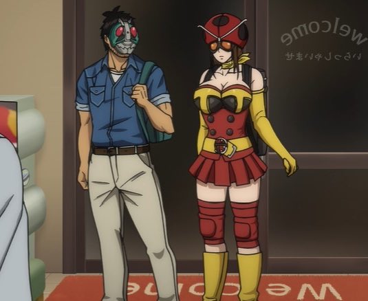PlamoDaddy's tweet image. Me and the bad bitch I pulled by being autistic and talking too much about Kamen Rider