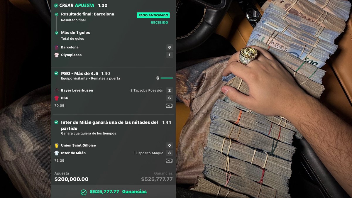 Roberto73314's tweet photo. Para celebrar que gané mi parlay de Champions voy a regalar $10,000 entre los RT de este post 

Única regla: deben estarme siguiendo 

Ya saben que soy el único en X que cumple cuando dice que va a regalar dinero https://t.co/PMtOMcCVhf