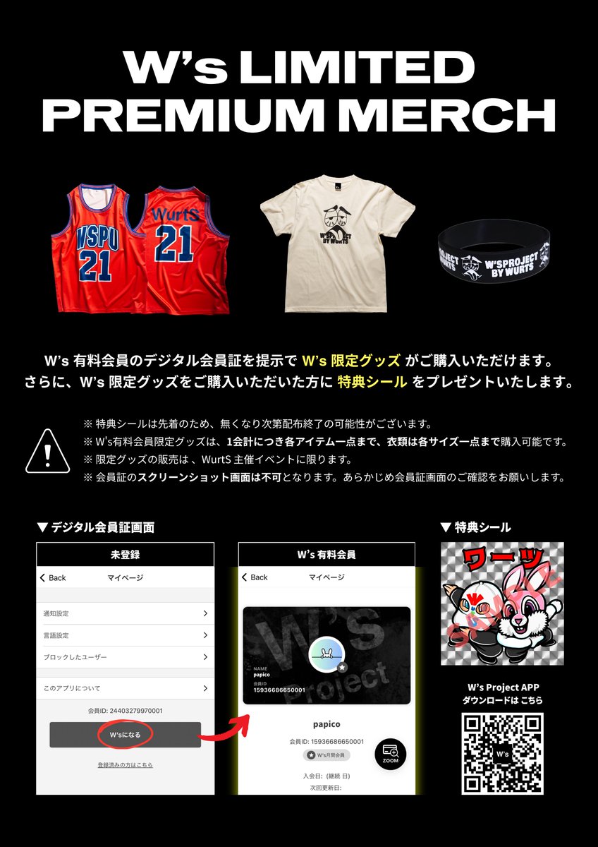 WurtSグッズ W's Project on X