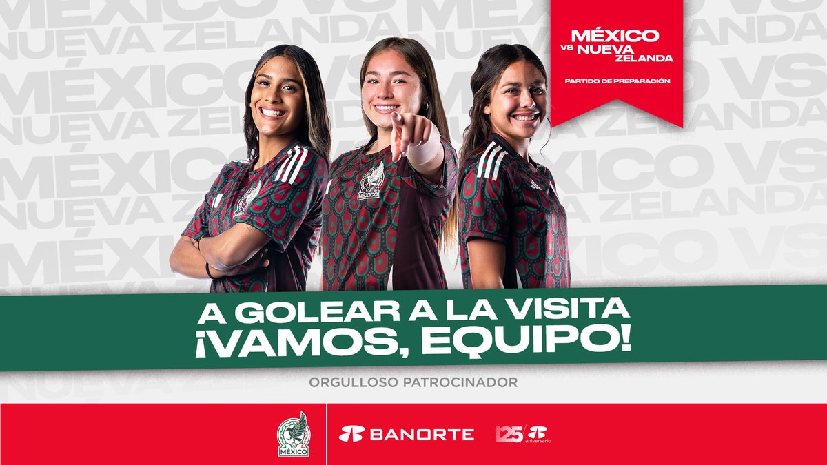 ¡Vamos, <a href="/Miseleccionfem/">Selección Nacional de México Femenil</a>! Les deseamos éxito en su partido contra Nueva Zelanda, hoy a las 17:00 hrs.
