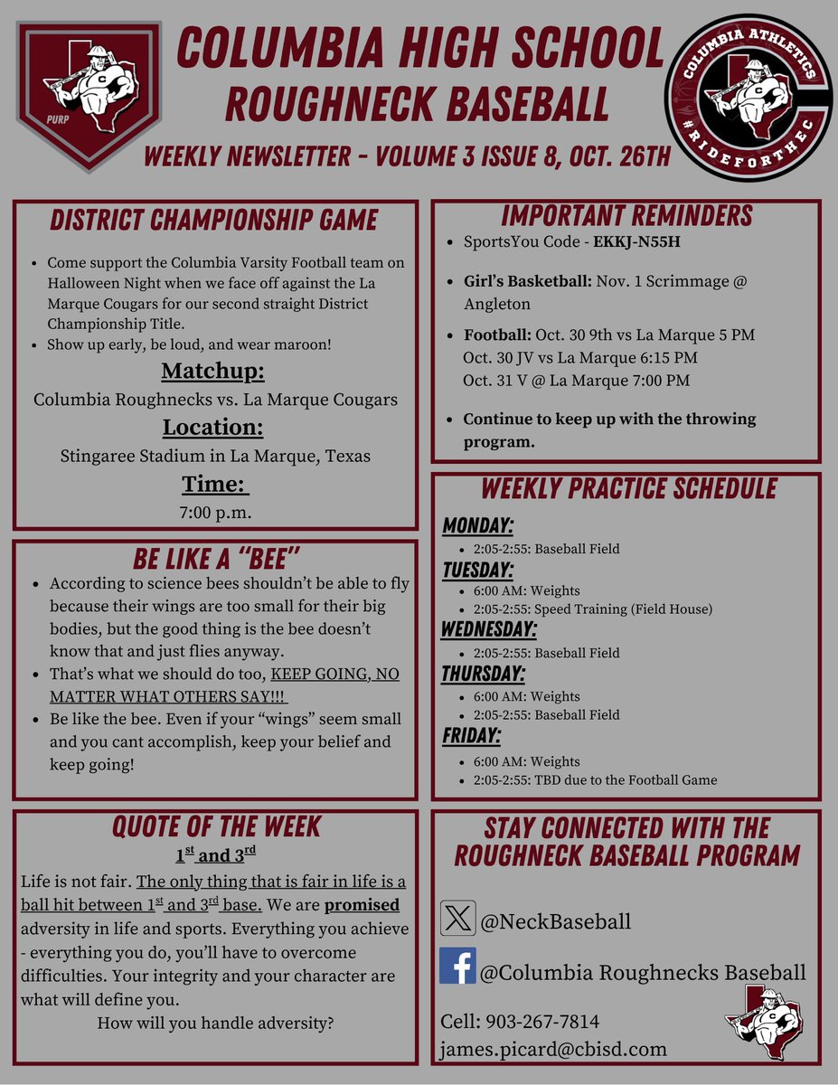 Volume 3 Issue 8

Key Takeaways:
- Friday Night Game
- Be like a “Bee”
- Life is Not Fair