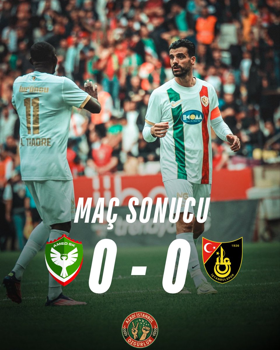 Azadiistanbul's tweet photo. MAÇ SONUCU

Amedspor 0-0 İstanbulspor 

#amedspor #amed #azadi #azadiistanbul #istanbulspor https://t.co/wPG0Qmyrcp