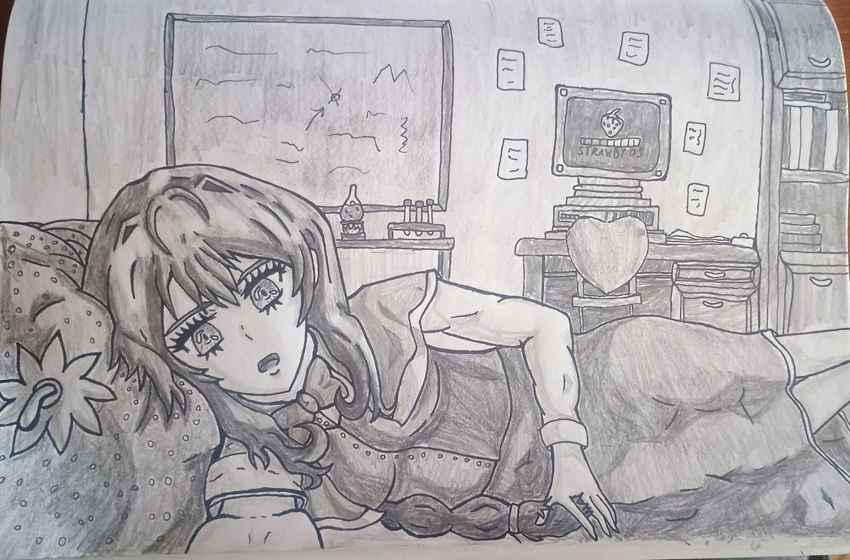 Sleepy on a sunday day 
#岡崎夢美 #touhou #東方Project