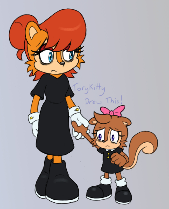 All the talk about Sally's cameo in idw reminded me of this AU idea I had a little while back wherein Sally adopts her niece after the sudden loss of her brother and sister-in-law. #sallyacorn #archiesonic