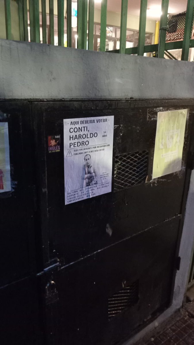 AsaPopPDorrego's tweet image. Este 26 de octubre en la CABA deberían votar vecinxs, trabajadores y estudiantes pero no podrán hacerlo por el accionar sistemático de la última dictadura que lxs detuvo, desapareció y asesinó.
SOSTENEMOS: Son 30.400 presentes. 
Luchamos contra la impunidad de ayer y de hoy.