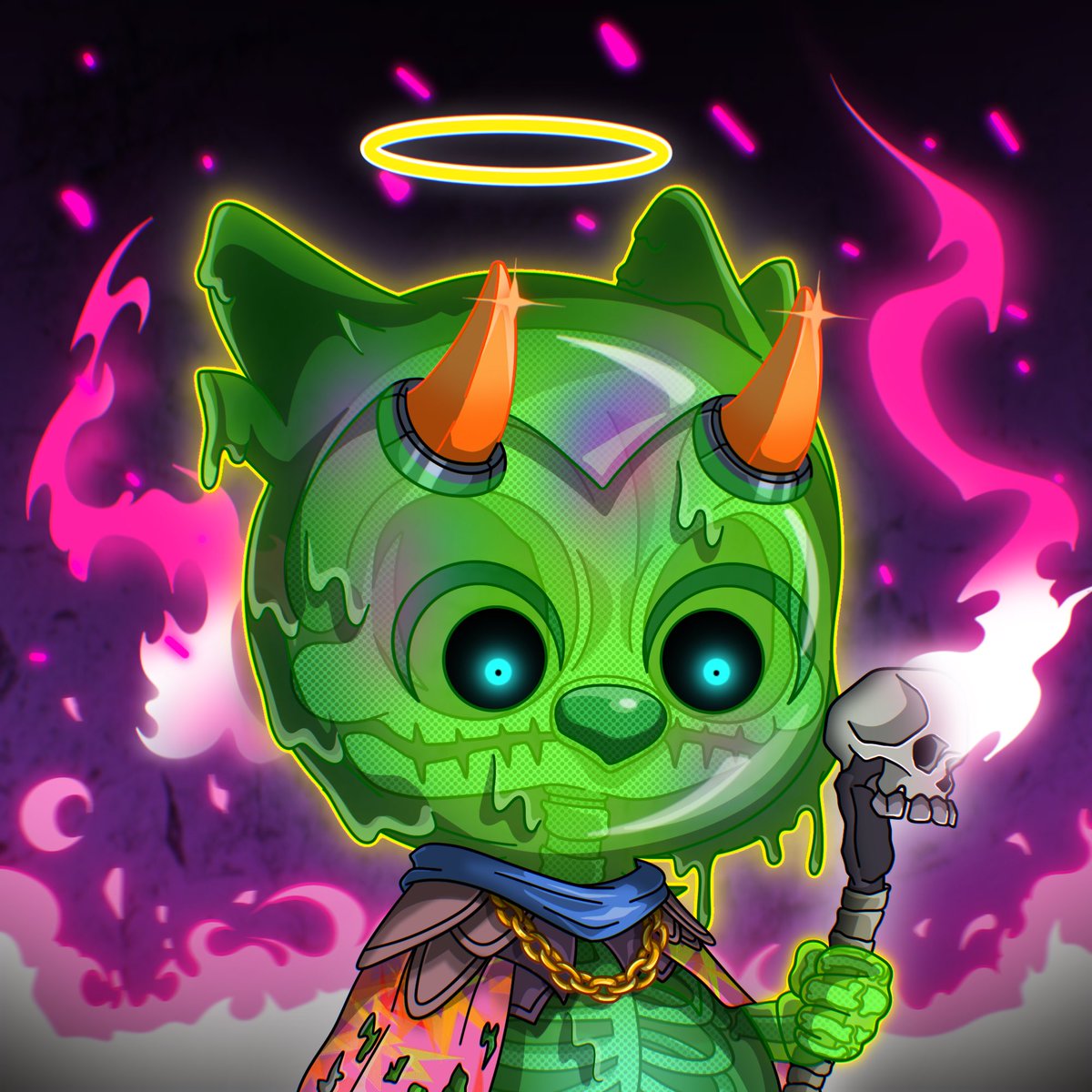 "Angel of Toxic Realm"
Born to illuminate the darkness with the holy glow of the universe. 

My entry  submission for <a href="/WiseWiso_HQ/">Wise Wiso</a> art competition.🦉