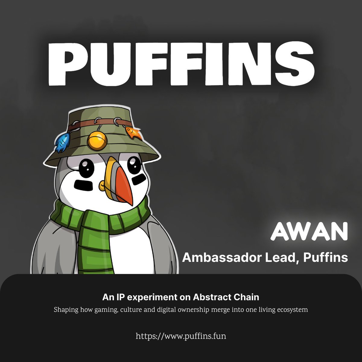 AwanWeb3's tweet image. I’m in the @ppuffins team
Excited to announce that I’ve joined the project as an Ambassador Lead
I’ll be helping with promoting the project, bringing in new users and much more.
Huge thanks to the team for the trust and for welcoming me on board, I’ll do everything I can to…