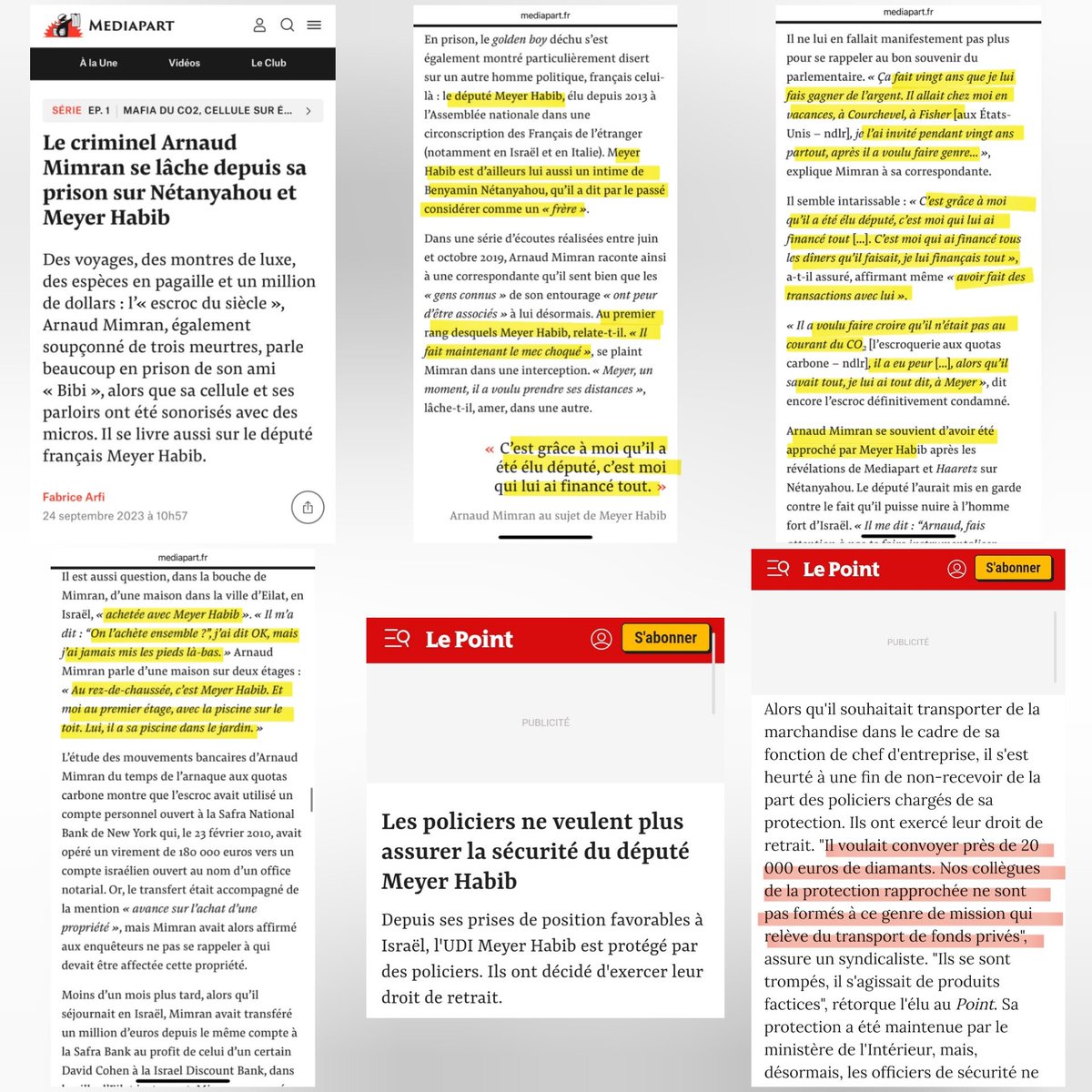 Tajmaat_Service's tweet image. - Le Franco-Israélien Meyer Habib souhaitait convoyer près de 20 000 euros de diamants par des policiers, financé par l’argent des Français. Whaouh, quelle surprise !

- L’ami intime de Meyer Habib n’est autre qu’Arnaud Mimran, criminel israélien soupçonné de trois meurtres.…