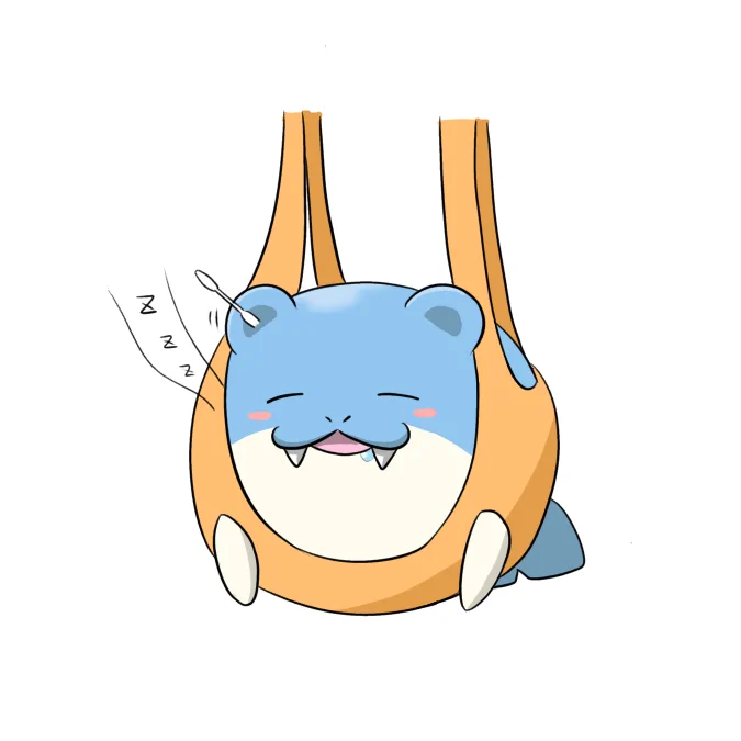 耳かきから逃げ続けた結果耳が聞こえづらくなり、ハンモックで吊るされるタマザラシ 実際始まると気持ちいいタマザラシ (始まるまでが怖い) #タマザラシ