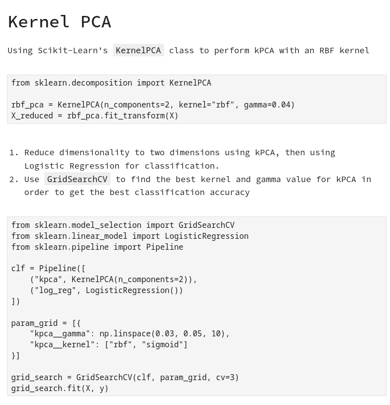 sameepkat's tweet photo. Day 29. Today I learnt about Kernel PCA and why and when to use it.
#LearningUtsav2025 #FestivalOfLearning #LUD29 https://t.co/4L2ij6vHqP