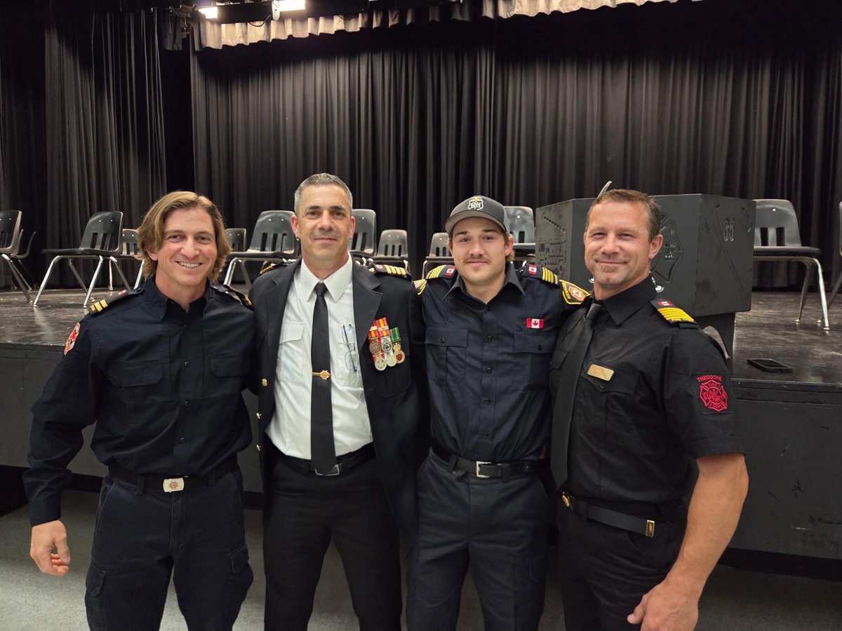 Proof that our calendar guys do own shirts!  Fire Fighters Dan, Brian, Brody, and Aaron are featured in the 2026 Saskatchewan Fire Fighters Calendar.  Grab one today at #Sask London Drugs, Save-on-Foods, or on our website.  Support Jim Pattison Children's Hospital Foundation.