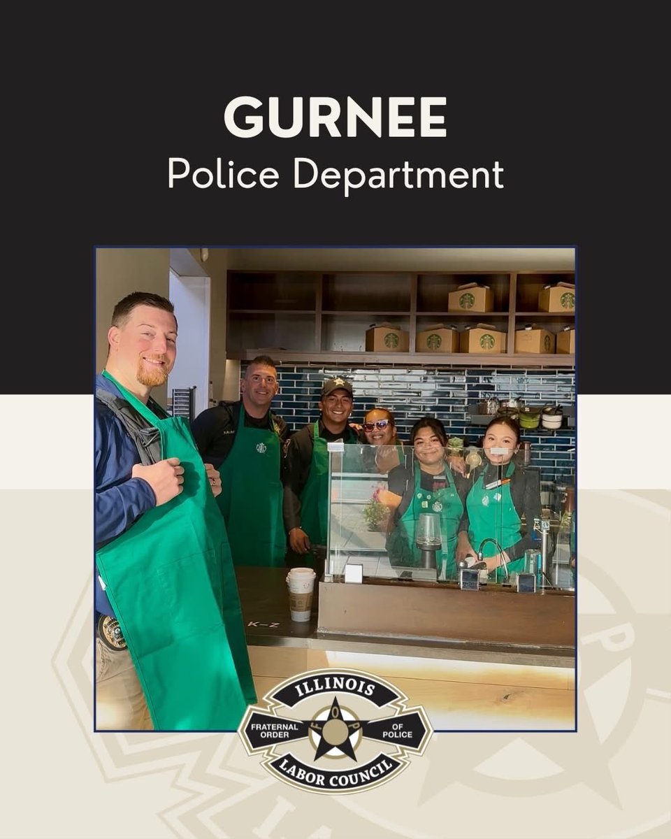 Shoutout to our members at Gurnee PD for another successful Coffee with a Cop event! 🚔☕