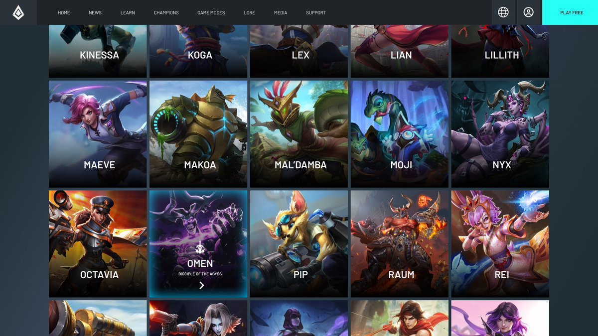 Champions Page done

figma.com/proto/MoYGsEdf…

Individual champion page isn't done yet. 

Try these:
1. Hover over the champion portraits to see the additional details pop up
2. Click on the tabs to change the class.