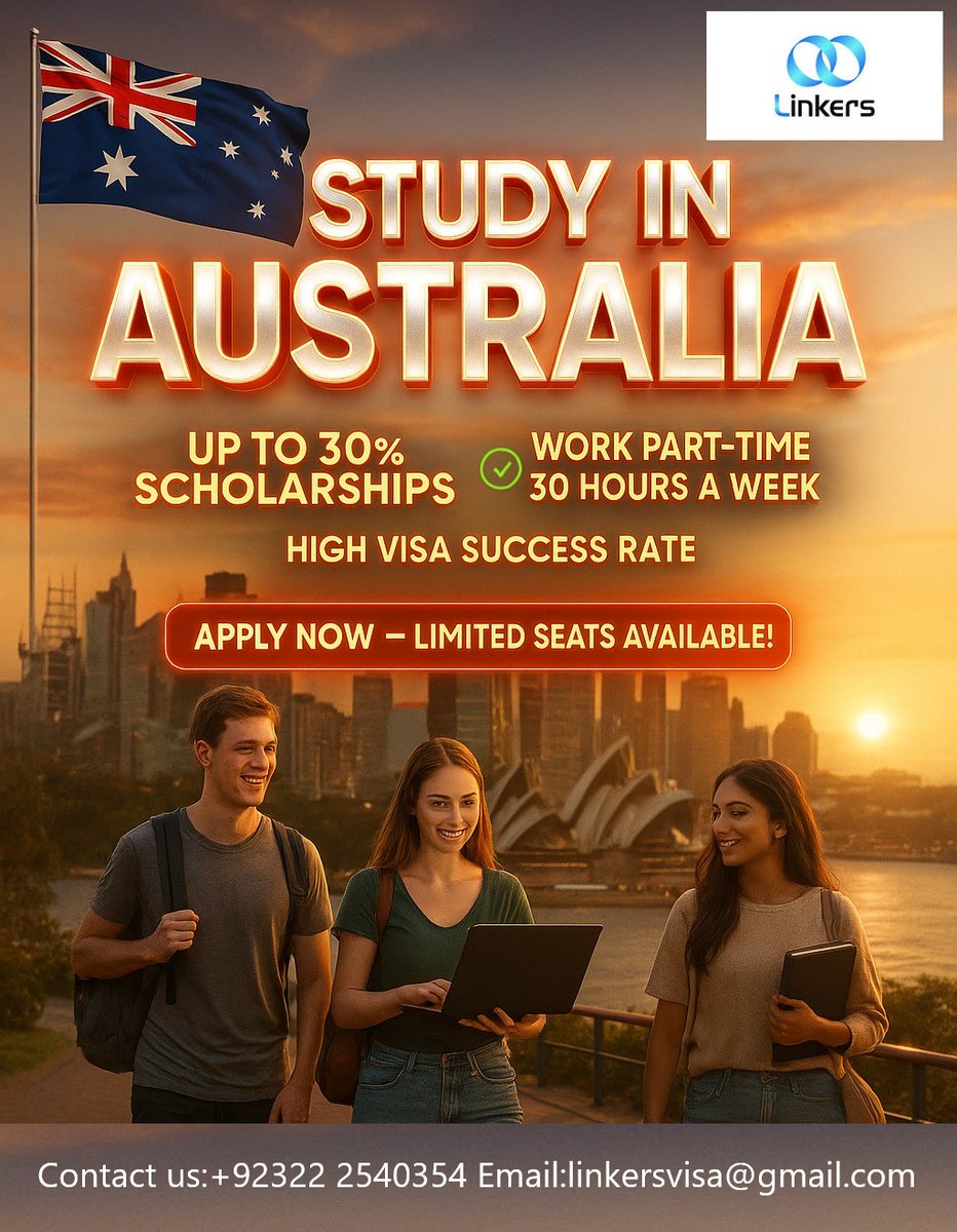 EraasAdvisor's tweet image. Why Choose Australia?
✅ Top-ranked universities 
✅ Up to 30% Scholarships for international students 
✅ Work part-time up to 30 hours per week while studying 
✅ Post-Study Work Visa opportunities
✅ High Visa Success Rate 
 #StudyInSydney #visaaustralia