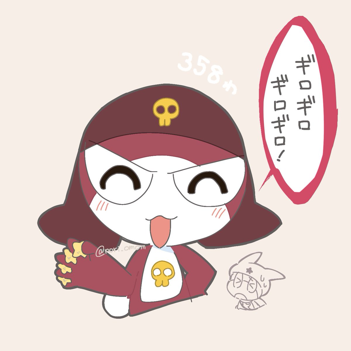 nori_omom's tweet image. 原作で ちびギロの笑い方が可愛かったので…
得意げでとても良いっ☺️