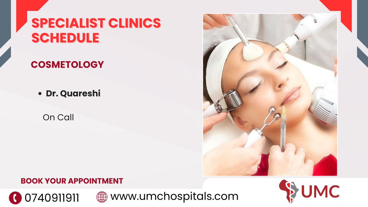 UMCVictoriaHosp's tweet photo. Plan Your Next Visit!
Take charge of your health with our specialist doctors at UMC Victoria Hospital:
- Dental 
- Cosmetology 
- Oncology 
- Urology 
 Book your appointment today: 0740 911 911
Your health deserves expert care!
#UMCVictoriaHospital #HealthyYou #SpecialistDoctors https://t.co/fVEZQcvvh5