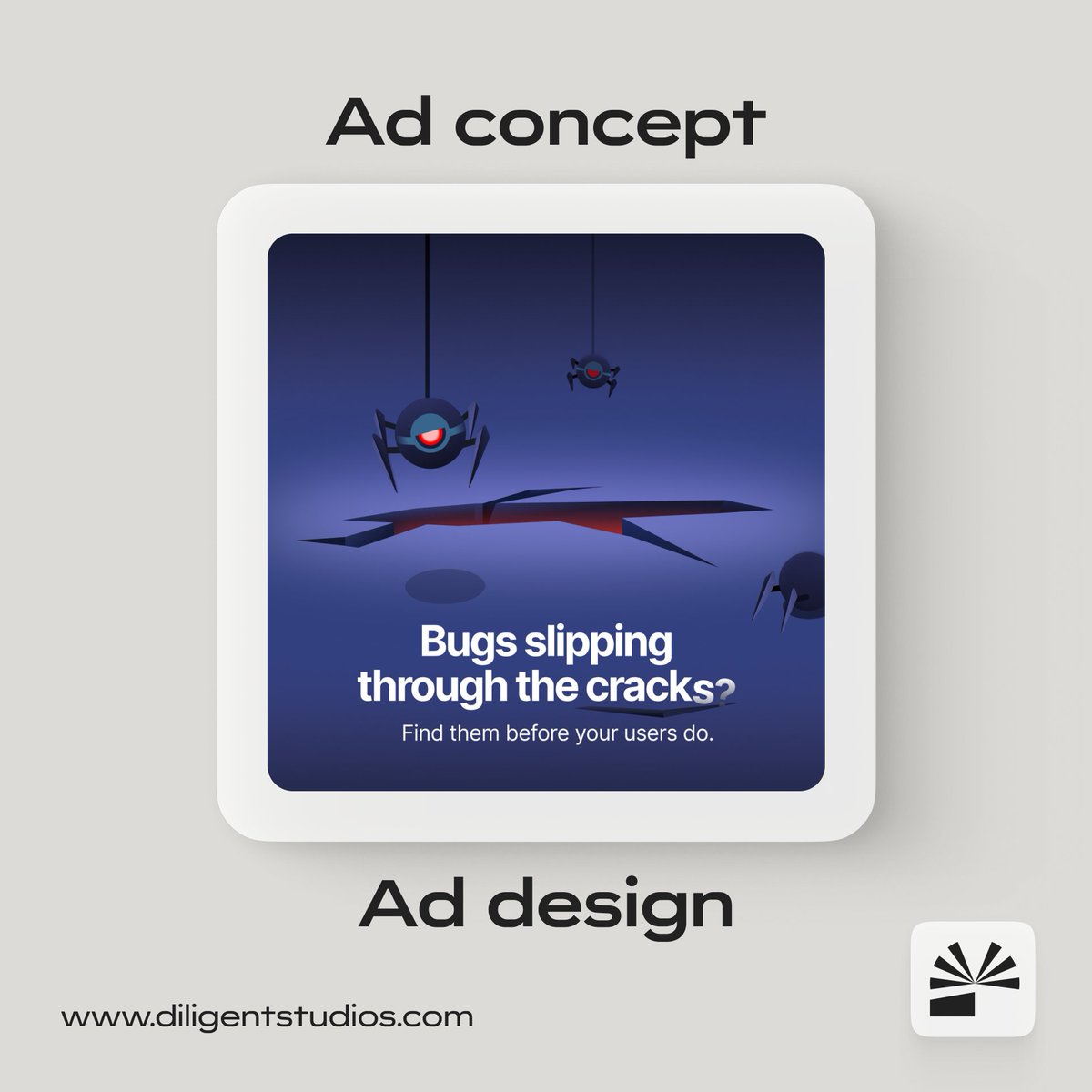 3ogopolis's tweet image. Ad concept & design for a testing automation SaaS