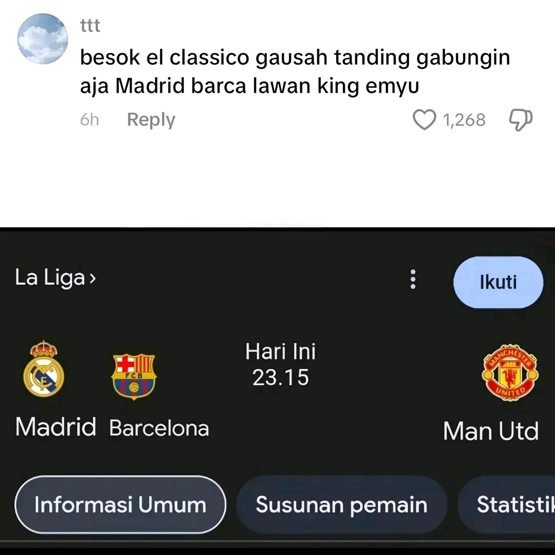 Disuruh gabungin Madrid sama Barca yeet!