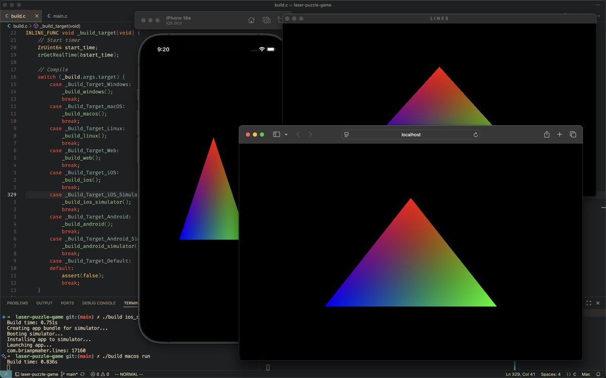 _brianpmaher's tweet image. You can just build cross platform apps in C