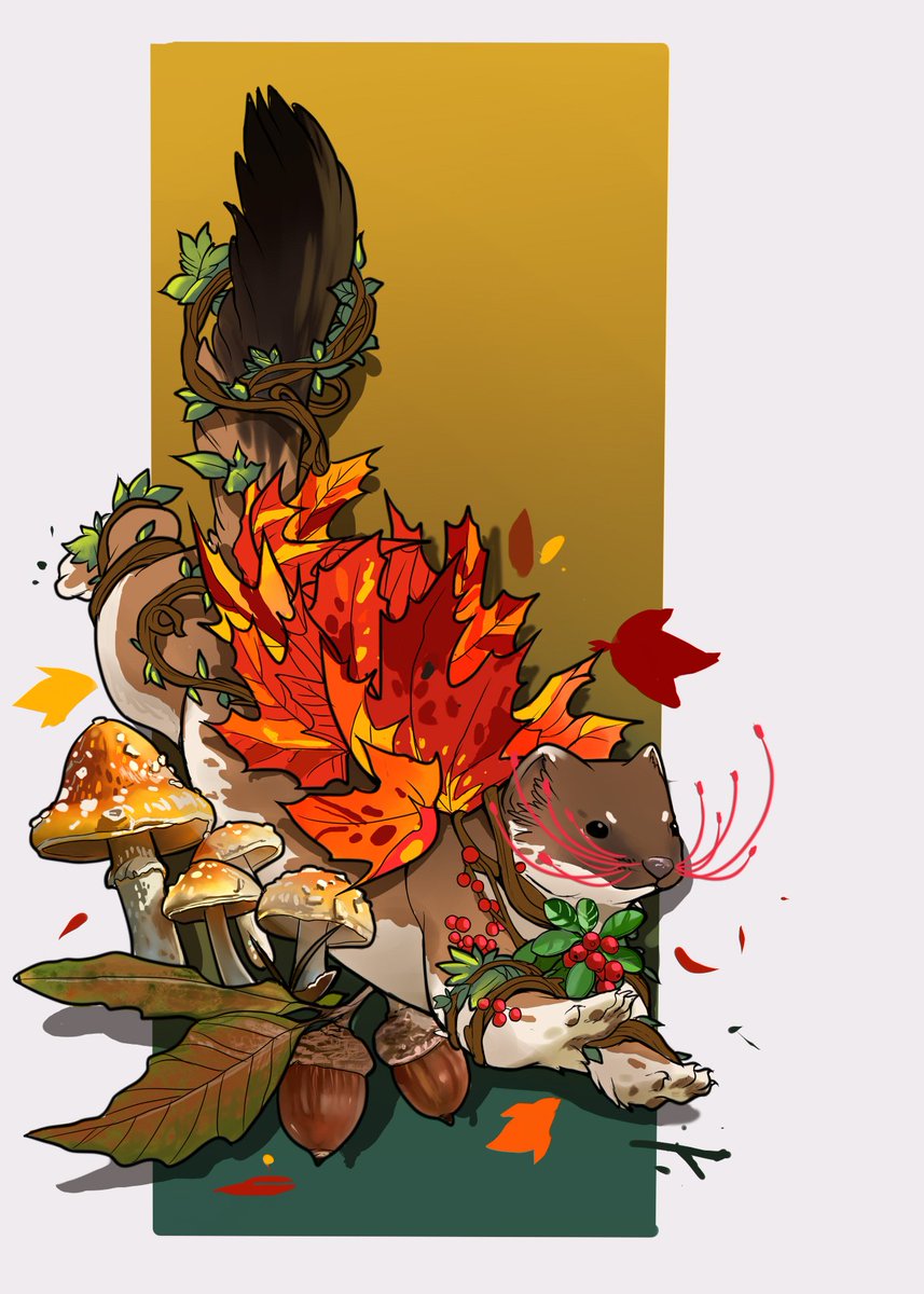 Autumn spirit commission! 
<a href="/VixiaChick/">Vixia</a> 

#commissionsopen #ttrpg #digitalart