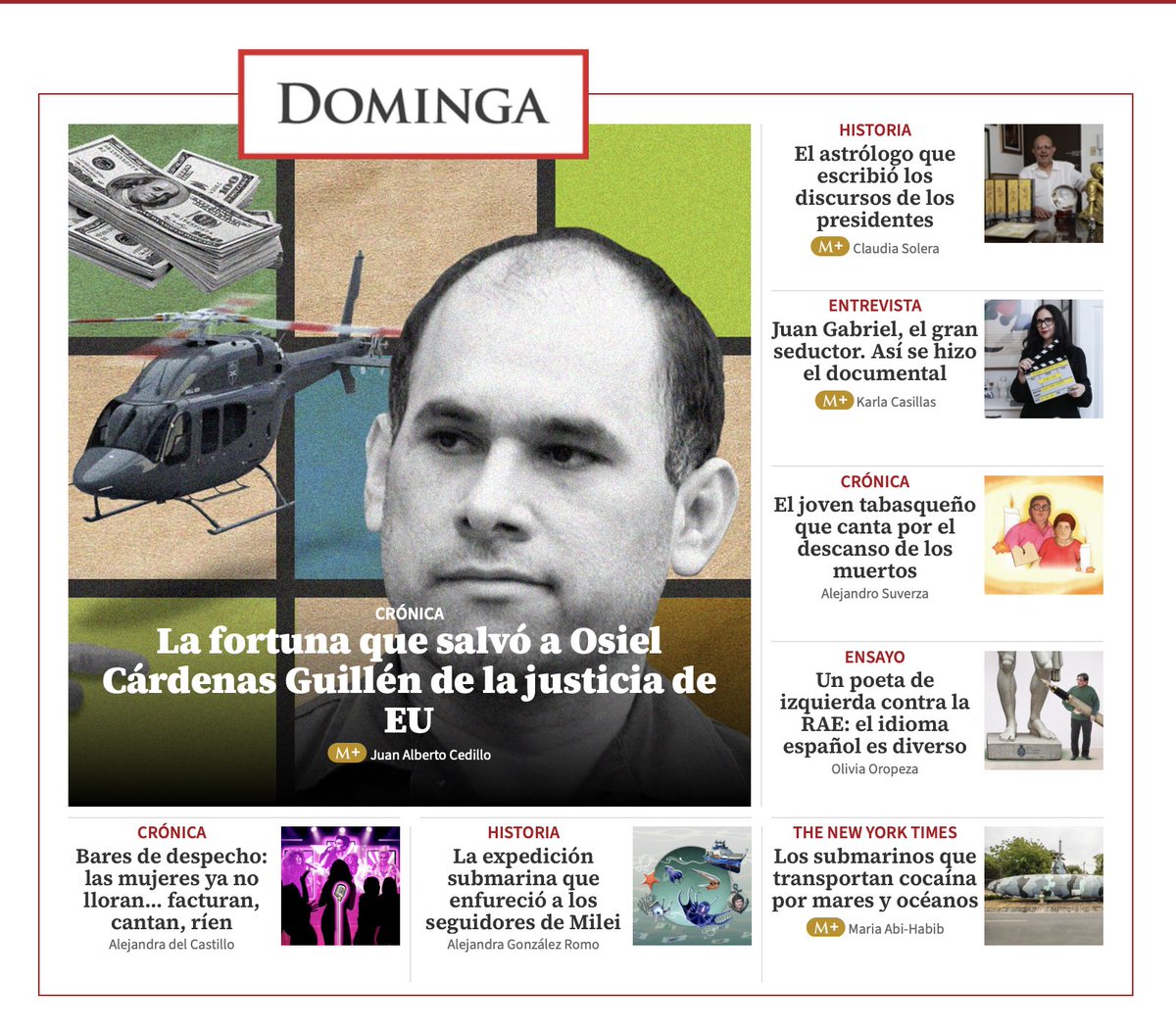 La edición de esta semana de <a href="/dominga_milenio/">Revista Dominga</a> está buena con textos de <a href="/karlacasillas20/">Karla Casillas</a> <a href="/SoleraClaudia/">Claudia Solera</a> <a href="/baronesarampant/">Ale del Castillo</a> <a href="/Antonomasias/">Alejandra González Romo</a> <a href="/OliviaOropeza_/">Olivia Oropeza</a> <a href="/JuanACedillo/">Juan Alberto Cedillo</a> <a href="/Abihabib/">Maria Abi-Habib</a> entre otrxs, con la edición de <a href="/guilloSC/">Guillermo Sánchez Cervantes</a> y <a href="/salvadorfrausto/">Salvador Frausto</a>, así que a darle, ¡buen domingo!