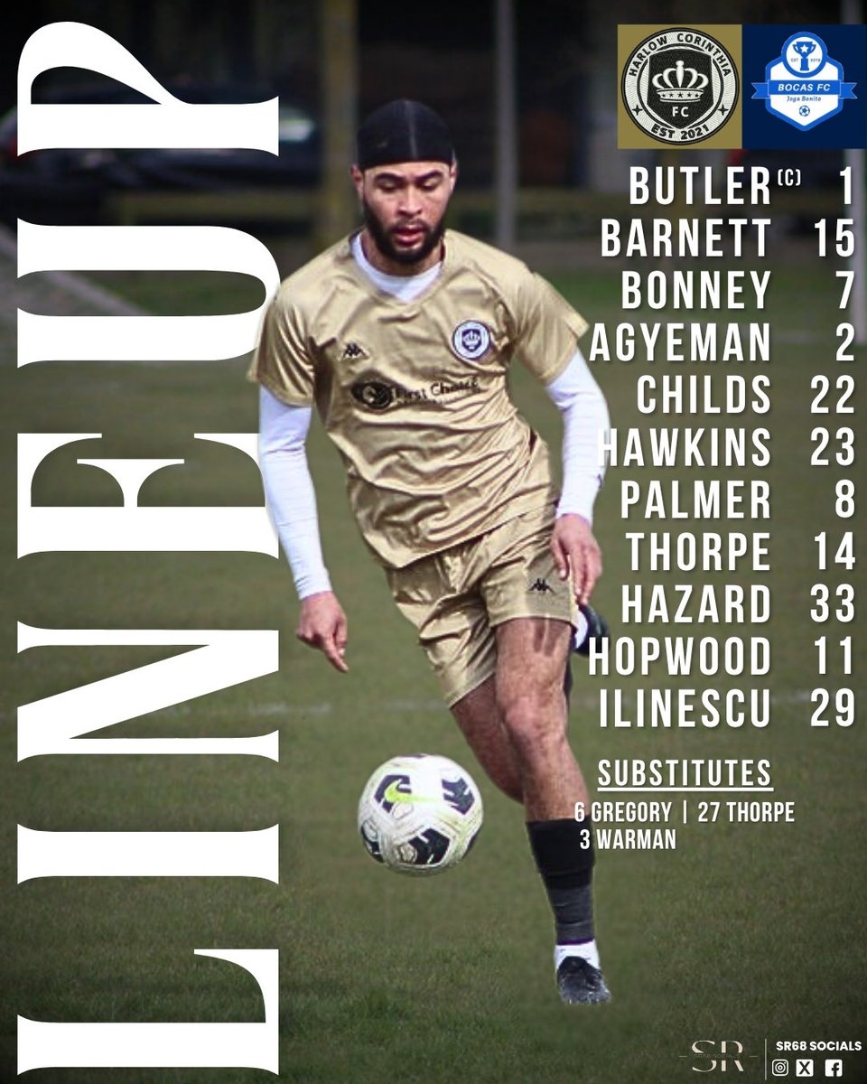 HarlowCorinthia's tweet image. Our Starting XI For Today’s Cup Fixture Against Bocas FC #uptherinth 🟡⚪️