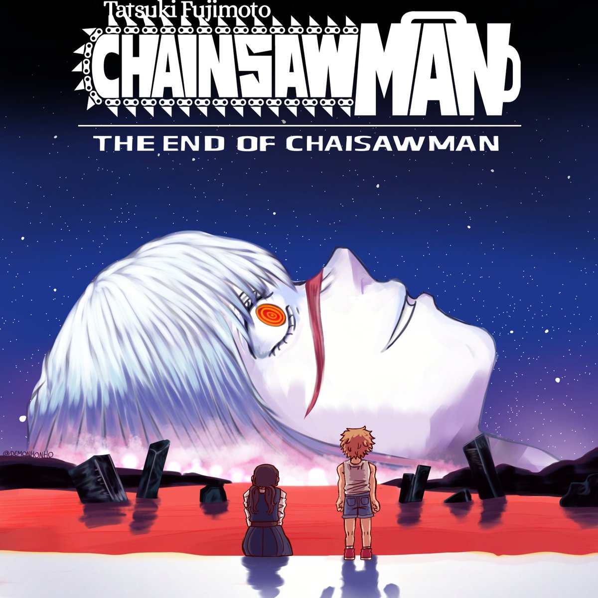 I believe the end of Chaisawman will be like this 
#asamitaka #denji #yoru  #chaisawman #evangelion