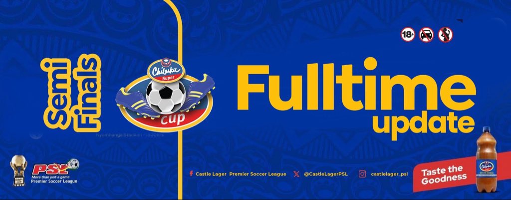 Full Time:
Dynamos 5(1)- 3(1)Highlanders

Dynamos win on penalties to secure their place in the final

#ChibukuSuperCup