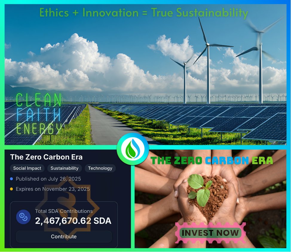 khoanm11's tweet image. 💰 2,468M+ SDA
🔥 Top 3 Trending

🕌♻️ Faith-driven sustainability — bridging Shariah ethics with blockchain transparency for a greener tomorrow.

💎 “Ethics + Innovation = True Sustainability.”

👉 sidrastart.com/project/e8a20a…

#IslamicFinance #EcoTech #SidraChain #Sustainability…