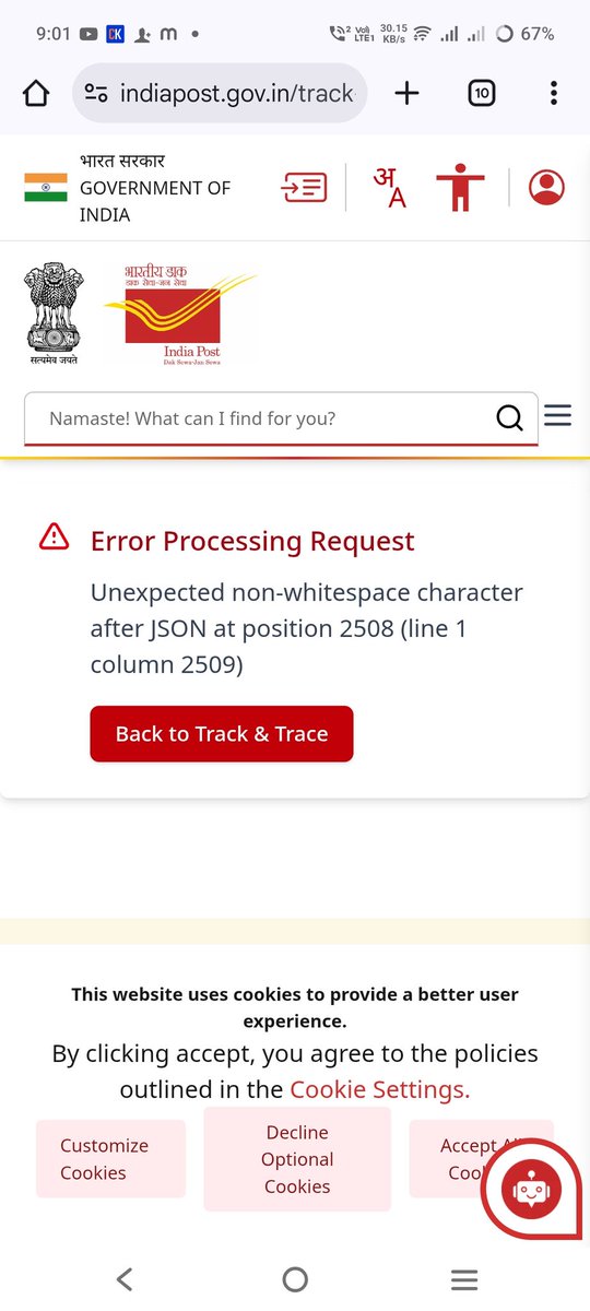 iSimanta_Deka's tweet photo. @IndiaPostOffice hello i have ordered adhar PVC card and i have received a message that it was sent though Speed Post with AWB no UI162752705IN but its been more than  2 week i haven't received my order and  in update its saysing Error. When will i receive my order? https://t.co/bqvaOKZliO