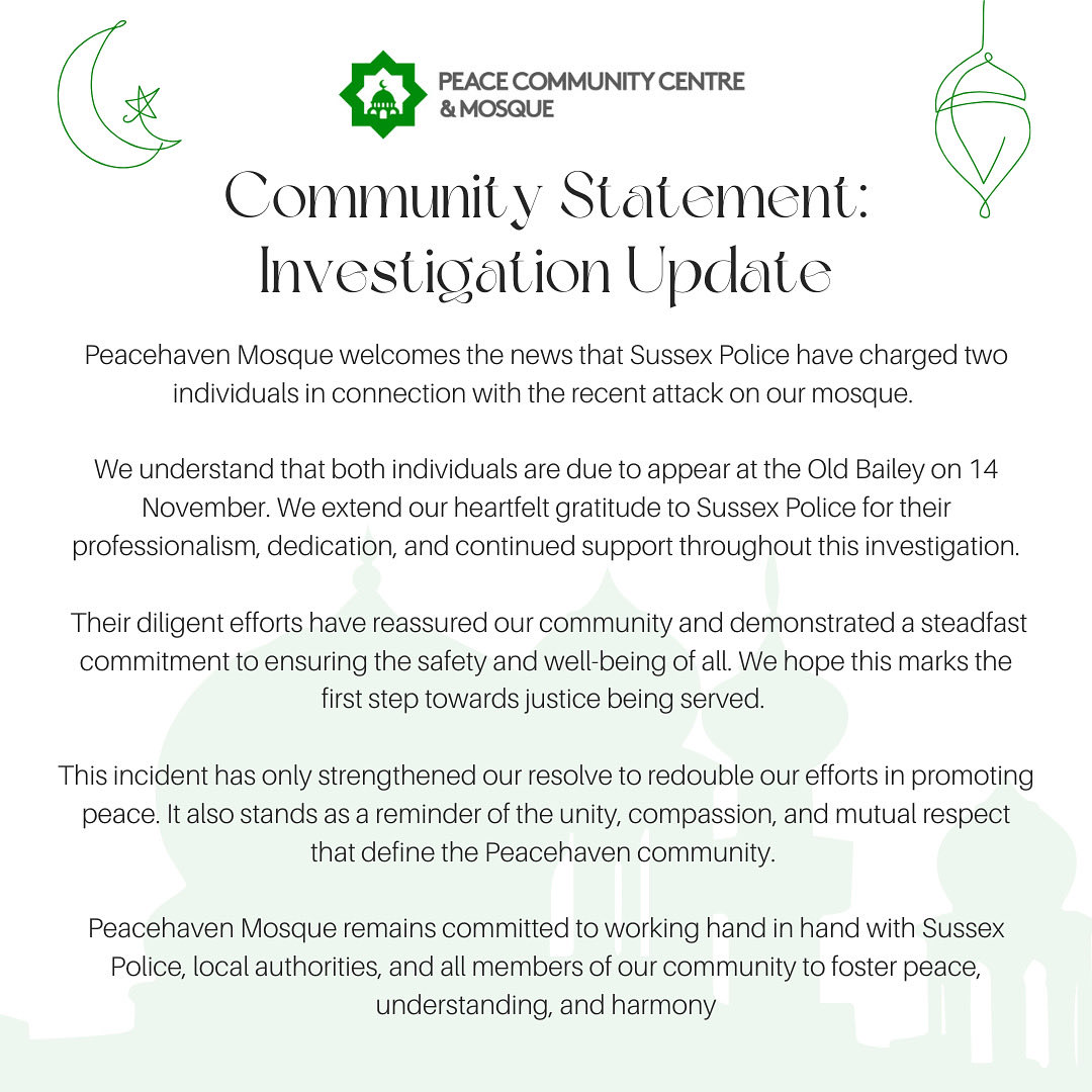 Peacehaven Mosque tweet media