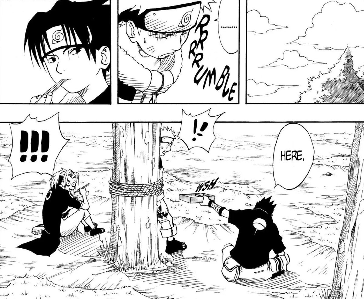 that one fanon version of naruto who falls for a mean sasuke who ignores him like the plague is so fake. REAL sasuke was out there charming him with a shared lunch and unconditional love