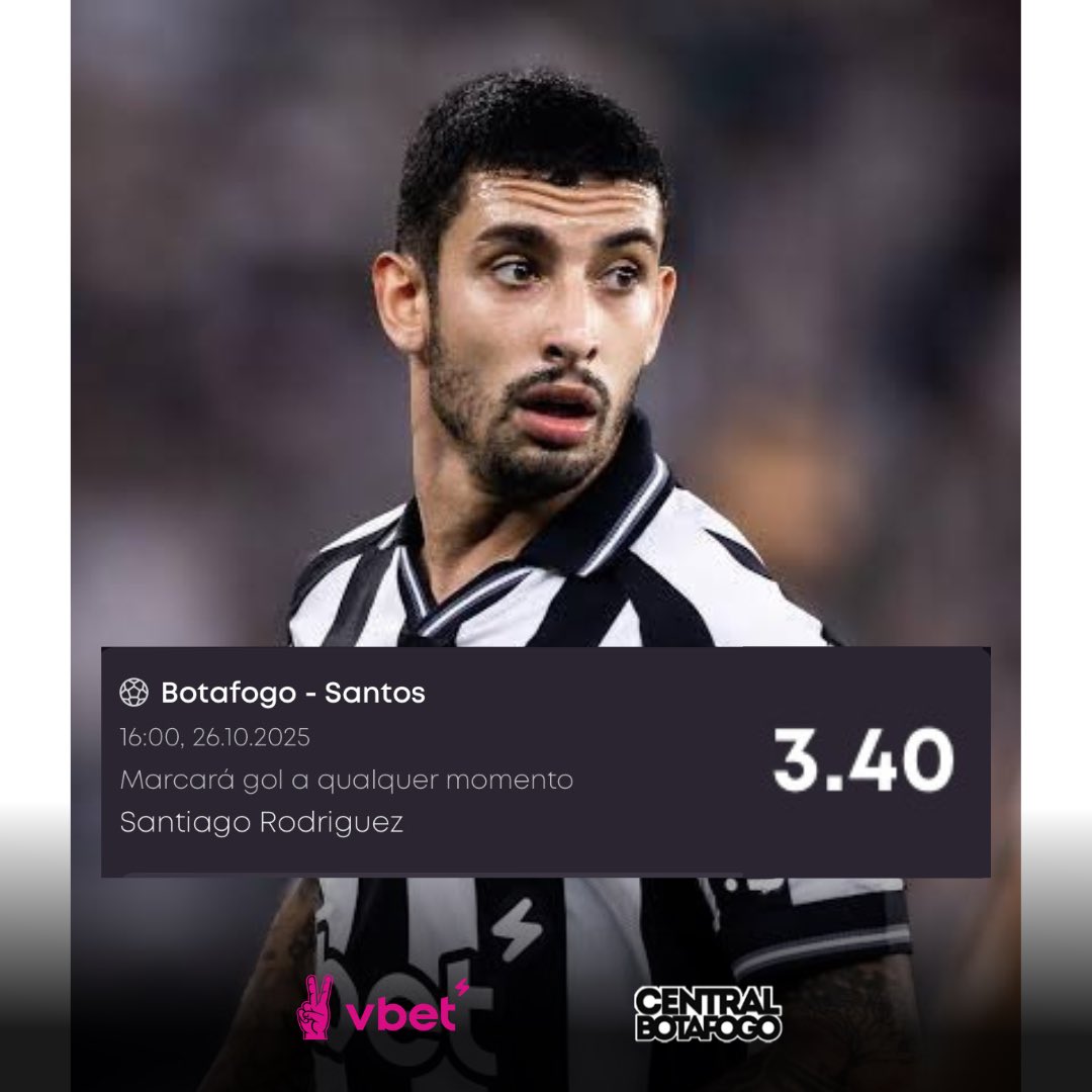 Dia de consolidar uma sequencia de vitorias. Em casa mandamos nós. Sem papo.

Na <a href="/vbet_brasil/">VBET Brasil</a> temos:

- 1.98 vitoria Botafogo
- 3.40 gol Santi Rodriguez

Jogue com RESPONSABILIDADE✌🏼 

cadastro no link: vbet.link/centralbotafog…