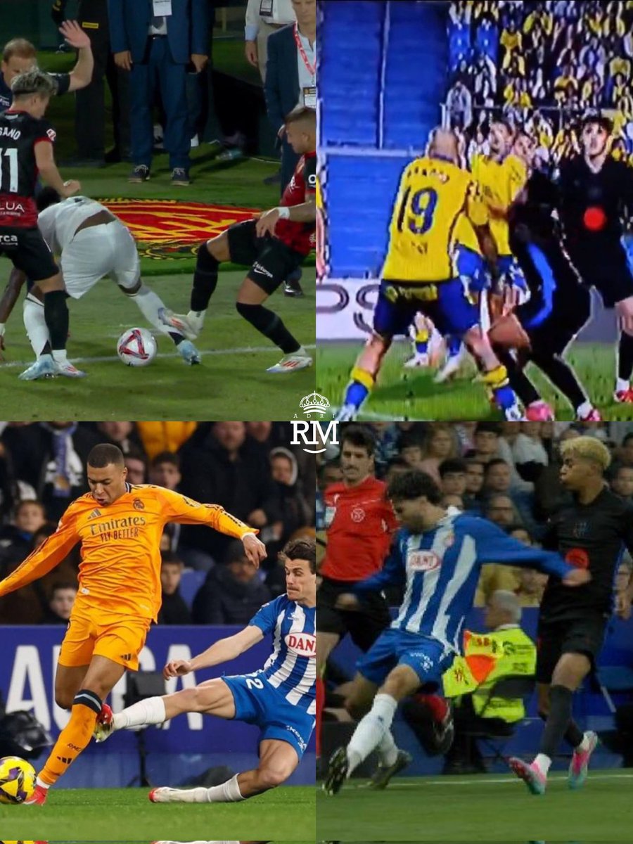 - Iglesias Villanueva en el VAR es el mismo que no llama para expulsar a Maffeo.
- Es el mismo que no llama para expulsar a Romero.
- Es el mismo que no pita penalti a Sandro.
- Es el mismo que sí llama para expulsar a Cabrera.

Así se deciden las Ligas en España.