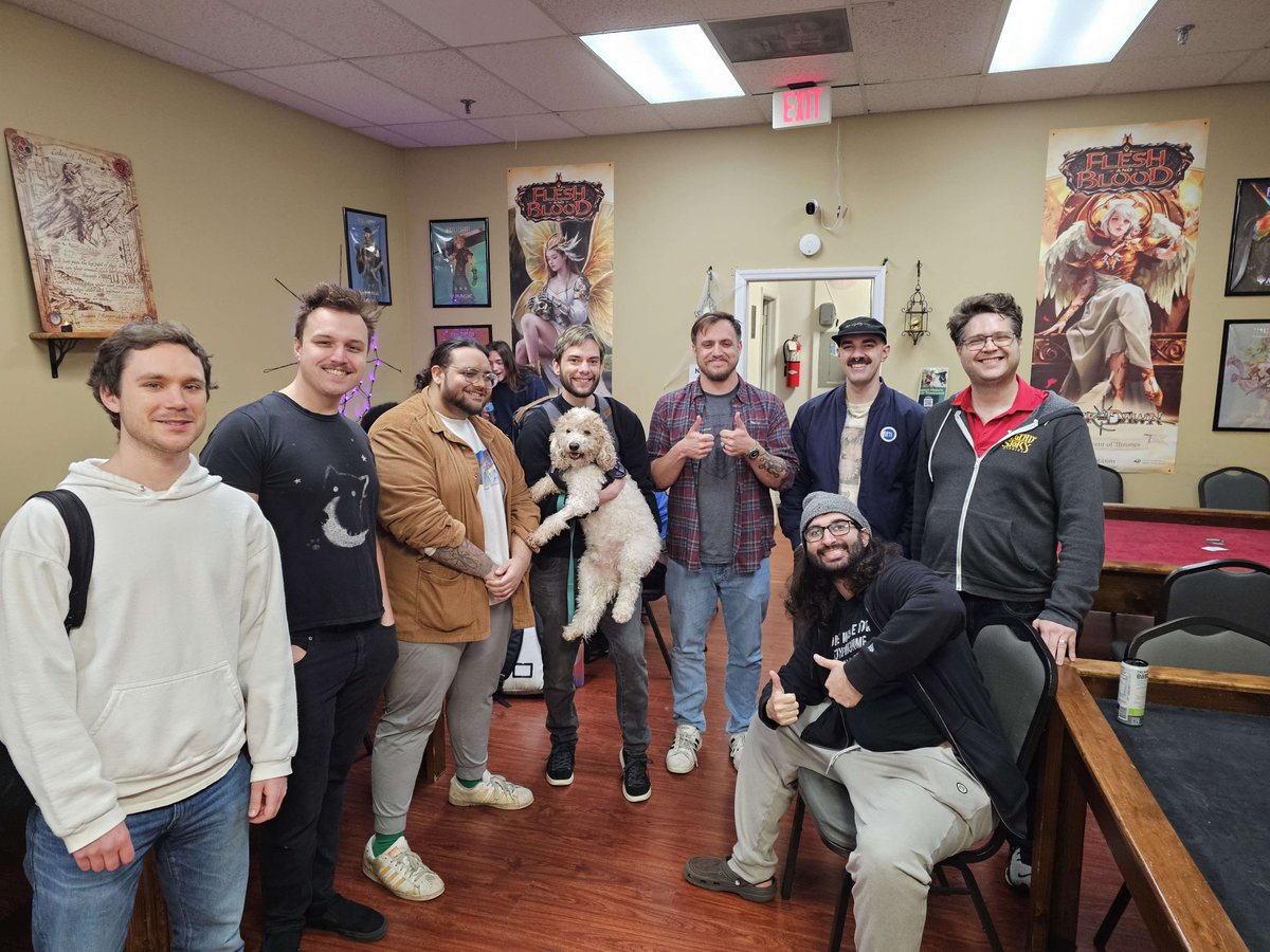 Congratulations to our Flesh and Blood Yokohama Top 8 Qualifiers, and a very special congratulations to our local champion, Ben Weinfeld! Thanks for making the event so amazing! <a href="/fabtcg/">Flesh and Blood</a> <a href="/sudonotpseudo/">Benjamin Weinfeld</a>