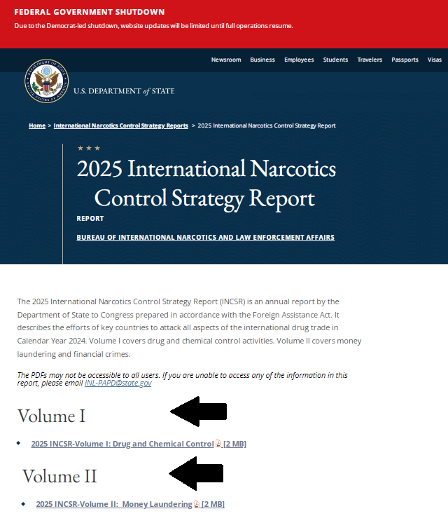 En 2 reportes oficiales del Departamento de Estado USA/2025 se concluyó que "El gob de Col no alienta ni facilita la producción o distribución de drogas" y que Petro se comprometió a "mejorar y fortalecer las estructuras del país contra el lavado" ¿Trump ya le dijo esto al mundo?