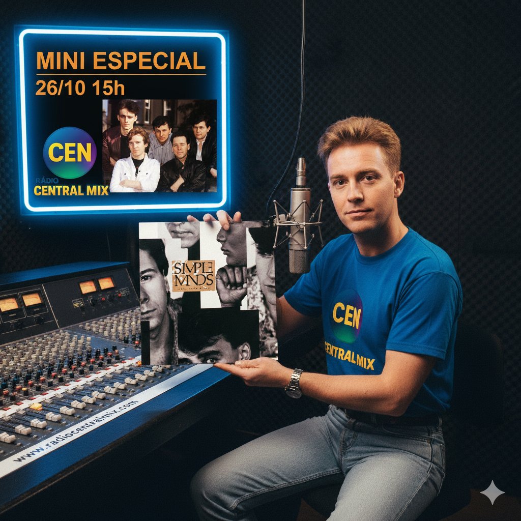 centralmixradio's tweet photo. Prepare-se para uma viagem no tempo aos anos 80! Neste Domingo, 26/10, às 15h, a Rádio Central Mix apresenta um Mini Especial da lendária banda escocesa Simple Minds!

​Sintonize em https://t.co/JnSkT2lxRL e reviva os maiores sucessos que marcaram uma geração.  #radiocentralmix https://t.co/hSR6gpznKs