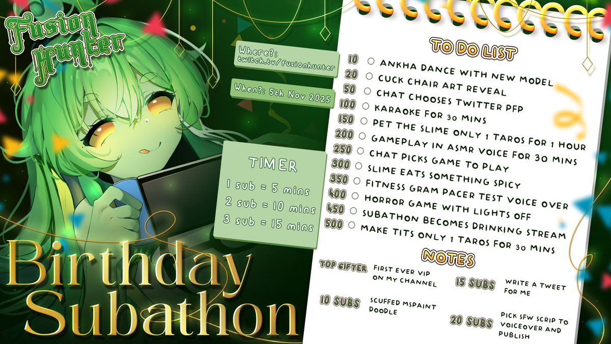Fusion__Hunter's tweet image. ITS NEARLY TIME!!! #subathon #ENVtuber #Vtuber 
be ready for November 5th!!!
