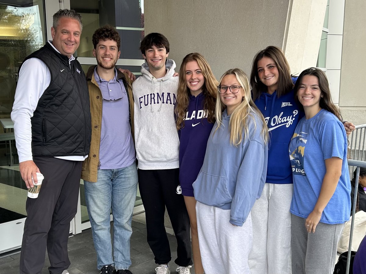Fired Up for ⁦first ⁦<a href="/FurmanMBB/">Furman Basketball</a>⁩ game in Timmons Arena vs. Alabama today! This group of ⁦<a href="/FurmanU/">Furman University</a>⁩ student was first in line at 10am! Love the passion and support for ⁦<a href="/FurmanPaladins/">Furman Paladins</a>⁩!!!