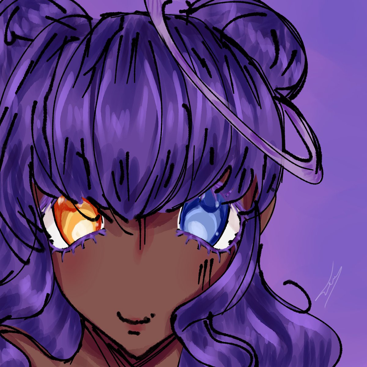 A little drawing i did of my oc!!  Taking a little break and after continue with the raffle prizes!!  💞 #art