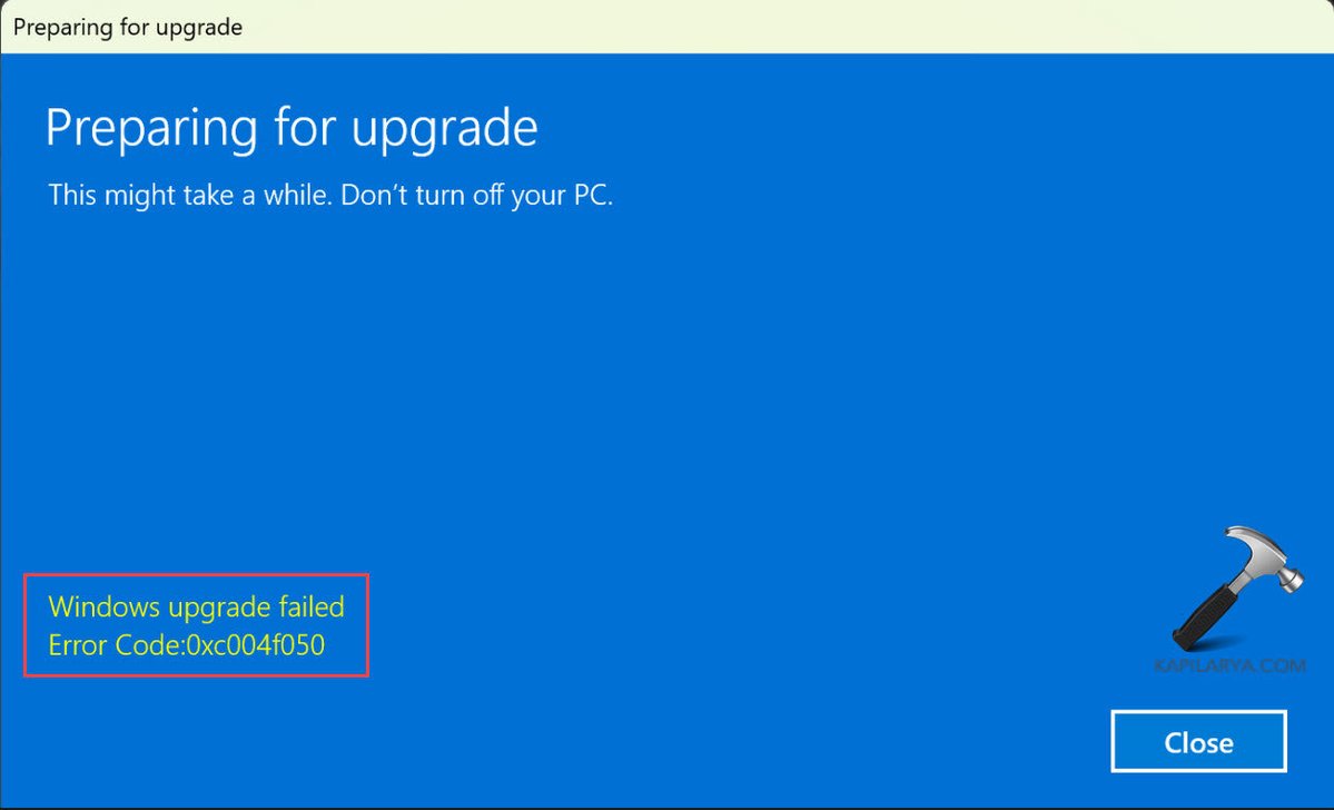 KapilAryaMVP's tweet image. #Windows11 Pro upgrade failed with error 0xc004f050  kapilarya.com/windows-11-pro…