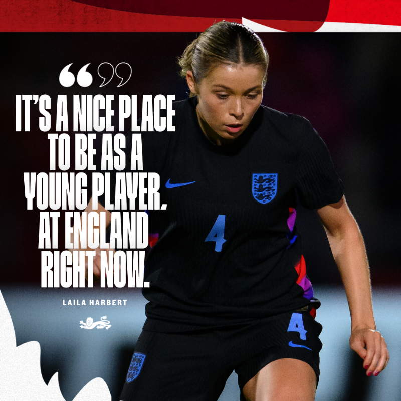 Lionesses's tweet photo. #YoungLionesses midfielder Laila Harbert on her NWSL loan, international milestones, and first WU23 camp 🦁 ⤵️