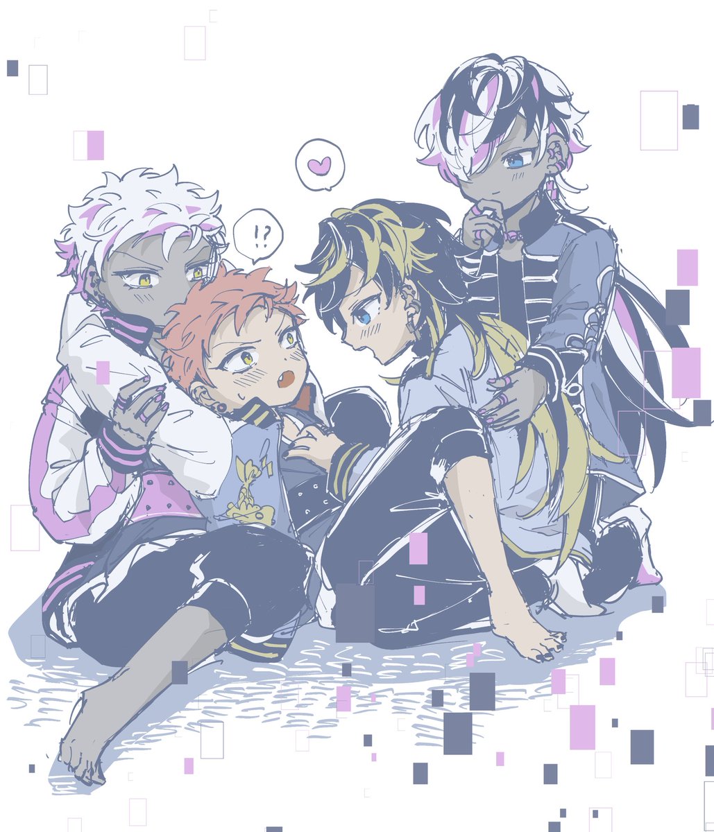 がんばって十空&amp;👻十空のネームを描いてるけど画面内に二人でもいっぱいいっぱいなのに四人とかどうしていいか分からず挫けそう🤣