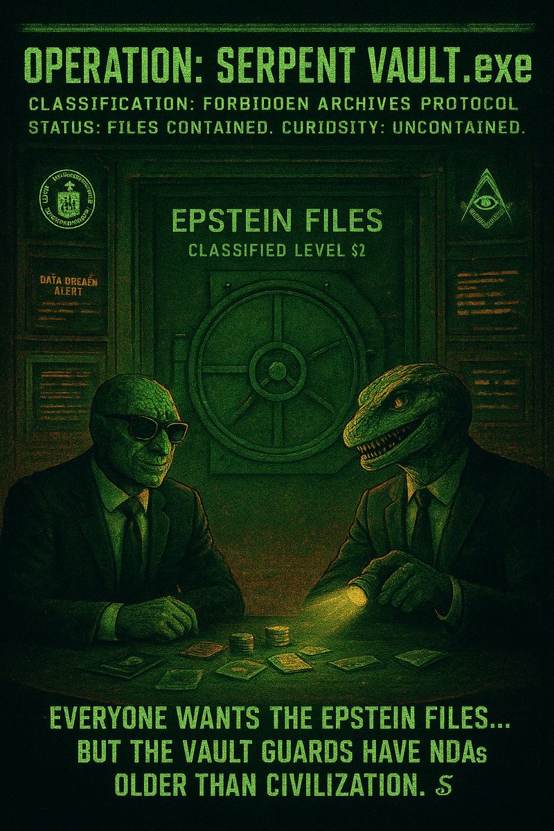 ChaosDivisionHQ's tweet image. The real scandal isn&apos;t who&apos;s in the files, but who has the security clearance to play poker with them. Level Ω Omega is just the waiting room. 💀 #ForbiddenArchives #EpsteinFiles